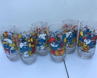 1983 Peyo Smurf Collectible Glasses