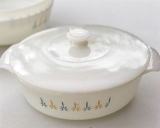 Vintage Fire-King Candle Glow Covered Dish