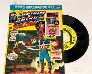 Captain America & Falcon, read-a-long comic book and record