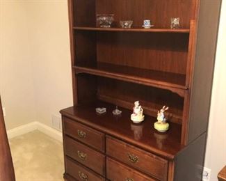 Display case with drawers - perfect for a young adult's bedroom.  Display trophies etc.