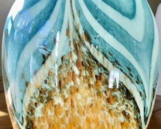 $ 64   My favorite.. Hand Blown Vase Gorgeous colors 13' tall