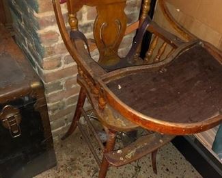 vintage child's high chair