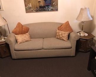 nice living room set - couch and end tables pictured