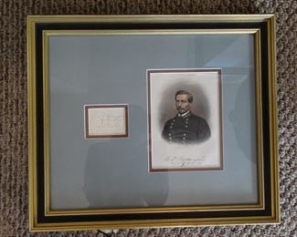 Original Signature of  G.T. Beauregard Civil War General