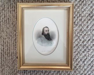 Original Lithograph 1866 General James Longstreet
