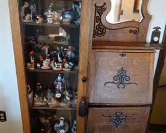 Curio with side secretary