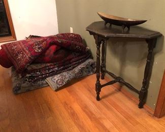 Antique Rugs and Table 