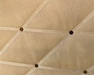 Louis Vuitton trunk circa 1932.  In very good condition. Beautiful piece.  Interior of the top of the trunk.