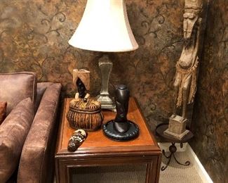 There are two of these tables and a console table to match