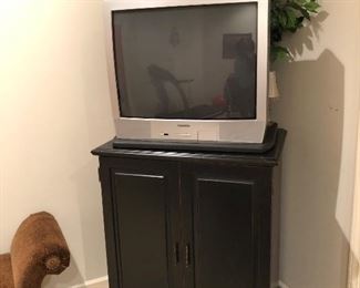 Cabinet matches bedroom set where we have night stands and chest available