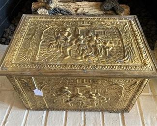 Brass firewood box