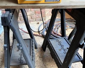 Tile cutter; saw horses