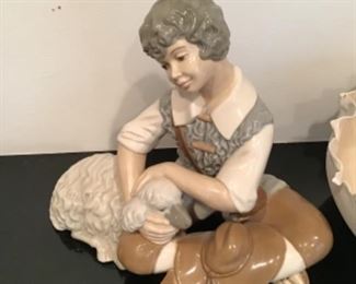 Shepherd and lamb