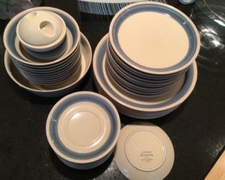 Mikasa Blue Thunder plates and bowls