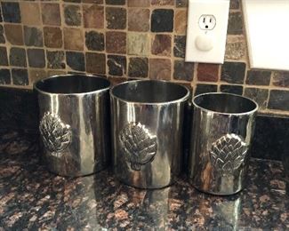 Metal utensil holders