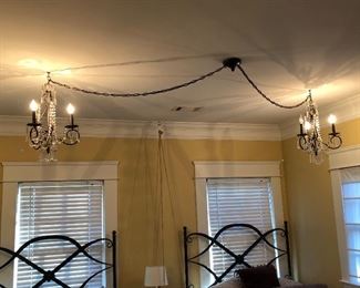 Double hanging chandelier