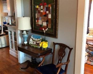 Antique Mahogany Flip Top Table