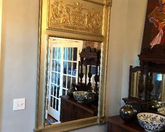 large vintage Trumeau mirror