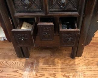 Cubby drawers on chair back