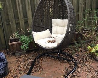 Cayuse hanging egg wicker chair