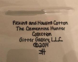 “Picking and Hauling Cotton” Platter