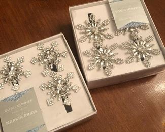 Rhinestone snow flake napkin holders