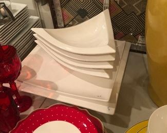 Large designer serving pieces