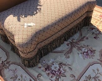 Aubusson rug & ottoman