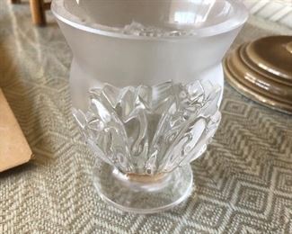 Lalique St Cloud Vase 4.5" Tall Made In France 