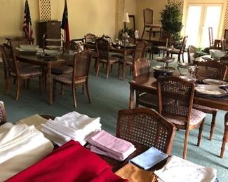 Several tables & 4 chairs, $200 