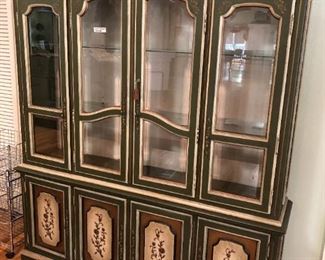 Painted china cabinet