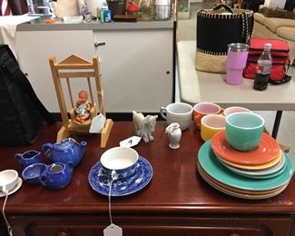 Children's dish set, occupied Japan, binoculars
