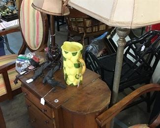 Sewing cabinet, floor lamp