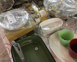 Waffle iron, pots & pans