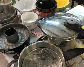 Cake pans, pressure cooker