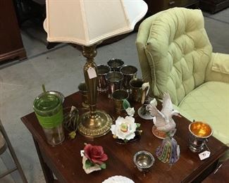 End table, lamp, Andrea