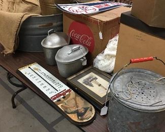 Galvanized tub, vintage fishing bucket