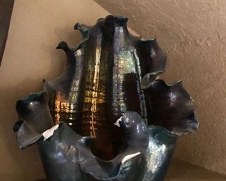 Various raku art pieces.  Range of values from $75-$175