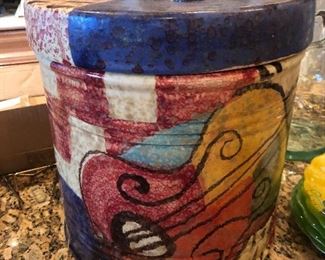 Ceramic - large lidded jar