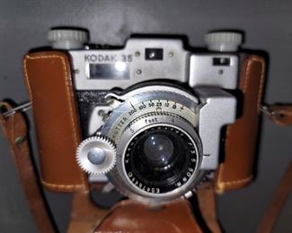 Vintage Kodak 35 camera with lenses