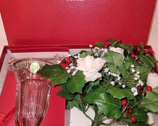 Waterford Crystal holiday vase in box