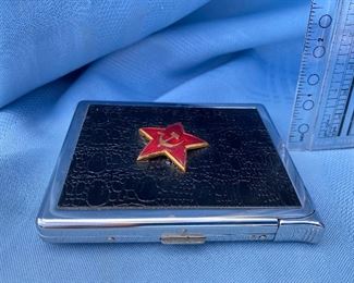 Russian Star cigarette case with lighter $12.00