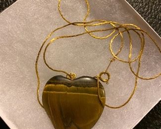 Stone Heart Necklace $6.00