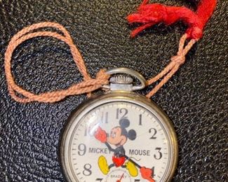 Bradley Mickey Mouse 1977 Pocket Watch $30.00