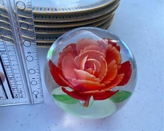 Red flower paperweight $10.00