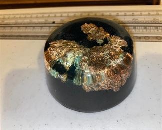  Mineral in Lucite Paperweight $5.00