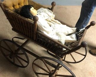 Antique doll carriage 