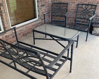 Outdoor patio furniture 
Patio seating love seat and chairs