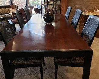 MID-CENTURY MODERN-2 LEAF -6 CHAIR DINE TABLE-  SOCIALBILITY GALORE--- BEAUTIFUL!!