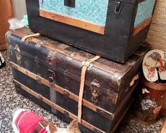 STEAMER TRUNKS AND  IZZY-(FYI=NOT DOG NOT 4SALE)